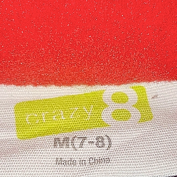 Red with Navy Blue Stripes Crazy 8 Fleece with 1/4 Zipper - Picture 3 of 3